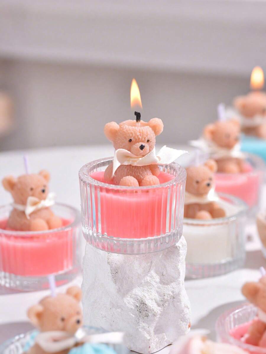 1 cái, Nến thơm hình gấu thủy tinh, Trang trí nhà cửa, Quà lưu niệm đám cưới, Quà lưu niệm sinh nhật đầu tiên và trăng tròn, Quà tặng cho bạn bè, Quà lưu niệm Giáng sinh tuyệt đẹp cho bạn bè và gia đình, Thích hợp để trang trí bàn và trang trí nhà cửa, Thêm không khí Giáng sinh cho tấm sáp thơm