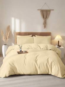 Bộ ga trải giường 2/3 món bằng cotton nguyên chất, 100% cotton, mềm mại và thoáng khí, thân thiện với da, chống xù lông, đồ dệt gia dụng thời trang, bao gồm vỏ chăn và vỏ gối, phù hợp với giường đơn, đôi, cỡ Queen, cỡ King, không bao gồm chăn bông, dùng được cả bốn mùa, nhiều màu sắc để lựa chọn, có thể giặt máy. - Nhiều màu - Xem 48