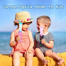 JANYUN 8 Pack Popsicle Holder For Kids, Cute Cartoon Dinosaur Shark Ice Pop Sleeves Reusable Washable Freeze Pop Holders Bags Neoprene Insulator Popsicle Sleeves