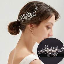 Tiara Arrangement Accessory Wreath Ornament Wedding Hair Party Graduation Bride Debutante - 銀色 - 查看 2