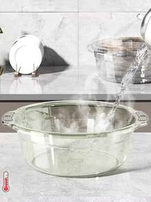 1pc加厚塑料盆家用洗菜盆学生宿舍洗脸盆洗衣盆塑料碗耐用厨房洗菜盆透明盆透明洗脸盆透明洗菜盆碗