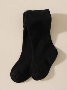 1/2 piezas Medias de unicolor para niñas/bebés/infantes, Mallas clásicas y versátiles, suaves y cómodas, aptas para uso diario o como regalo de vacaciones, color y estilo aleatorios