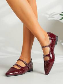 Women's Flat Loafers, Low Vamp, 2025 Spring/Summer New Versatile Casual Wear, Office Work Shoes, Soft Leather, Non-Slip Durable Soles, British Style, Plus Size 41-43