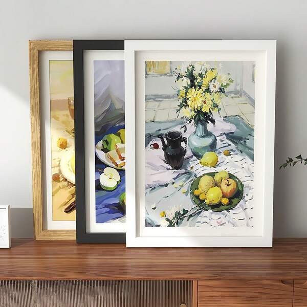 1pc Painting Frame, DIY Handmade Decor, Watercolor Painting - Sketch - Cross Stitch - Diamond Painting - Oil Painting Frame, Suitable For Painting Studio, Art Exhibition, Home Decor