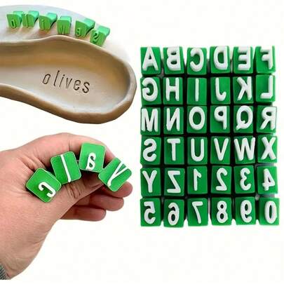 1 Set de Sellos de Arcilla con Letras Mayúsculas y Minúsculas, Combo de Sellos de Alfabeto de Arcilla Cerámica, Juego de Sellos Reutilizables, Molde de Letras Hecho a Mano | Mini Herramienta de Estampado | Sello de Arcilla Polimérica, Adecuado para Proyectos DIY, Manualidades, Diseños Divertidos, Materiales Fáciles de Limpiar, Kit de Herramienta de Estampado Multiusos para Scrapbooking/Invitaciones/Fiestas de Vacaciones, para Principiantes y Artistas, Compacto y Apropiado para Regalar, Regalo para Artistas y Ceramistas