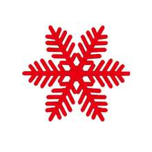5pcs Red Felt Coasters, Christmas Snowflake Tableware, Suitable For Christmas Dinner Table