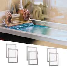 Kit de serigrafía con 6 marcos de impresión de seda de 20 x 24 pulgadas y malla de 305 hilos - Blanco - Ver 9