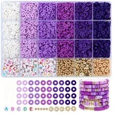 1 caja de 4000 piezas de cuentas de arcilla polimérica de colores surtidos, cuentas de arcilla blanda, cuentas negras, adecuadas para la creación de joyas DIY