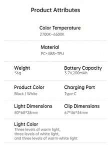 1pc Mini Glow-In-The-Dark Light, Mobile Phone Pocket Light, Small Portable Clips Live Block Light, Selfie Light, USB Soft Light Eye Protection, Exclusive Lens Light, Suitable For Holiday Party Photo Light, Go Out To Work Office Dinner, Home Decor, The Best Gift For Women And Friends - Multicolor - View 8