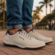 Men's Casual Sneakers, Lightweight And Soft With Guaranteed Comfort 141a - Ice White - View 3