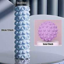 EVA Foam Roller Set: Deep Tissue Massage, Yoga & Pilates Training – Hexagonal Rollers And Massage Ball For Muscle Relief & Home Workouts