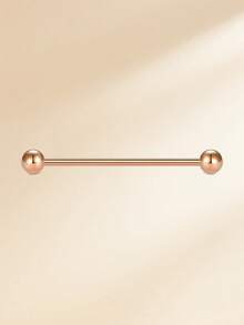 1pc Funky Stainless Steel Spiked 14G Industrial Barbell For Women Men For Daily Decoration, 32/35/38mm Industrial Piercing Jewelry Cartilage Earring Helix Conch Tragus Iindustrial Bar