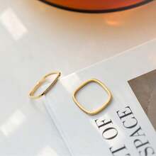 Minimalist Classic Wave Ring, Fashionable Versatile 18K Gold Plated Stainless Steel Band