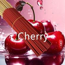 8.66 Inch Handmade Cherry Scented Incense Sticks - Long Lasting Artificial Wooden Incense, For Indoor & Outdoor Use, Non-Irritating, Suitable For Yoga, Meditation, Camping, Travel, Garden, Holidays (Halloween, Christmas, Thanksgiving), Fragrance Accessories, Holiday Aroma, Vibrant Design, Natural Appearance