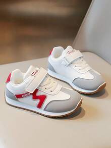 Kids' Breathable Sports Shoes, Autumn Casual Running Shoes For Boys And Girls, Soft Sole Shoes, Student Version - Red - View 3