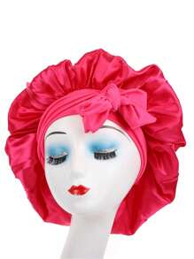 1pc Luxurious Satin & Silk Bonnet For Sleeping - Adjustable Comfort Fit With Tie Band - Unisex Night Hair Protection For Men & Women Home Bathroom Decor Spring Summer Autumn Winter Shower Towels For Beauty Salon, Hotel Sports,Home Essentials, Towel, Skin Care