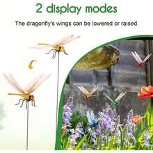 12pcs Dragonfly Clip, 12.4x3.54in 3D Fake Dragonfly Stakes Dragon Fly Ornament Dragonfly Garden Stake Decorative Garden Stakes For Indoor Outdoor Garden(4 Colors)