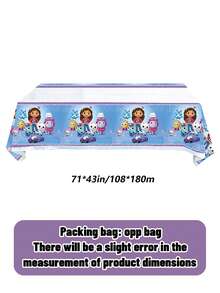 Gabby's Dollhouse 81-elementowy zestaw jednorazowej, dekoracyjnej zastawy stołowej w stylu fioletowym, w stylu domku dla lalek Gabby, w tym 10 szt. papierowych talerzyków, kubków, noży, widelców i łyżek o średnicy 7 i 9 cali, 20 szt. chusteczek higienicznych i obrusów, odpowiedni dla 10 osób na przyjęcia i spotkania. To niezbędna dekoracyjna zastawa stołowa na przyjęcia urodzinowe w stylu lalki Gabby, niezbędna dla fanów Gabby i dzieci na spotkaniach rodzinnych, Halloween, Boże Narodzenie i Święto Dziękczynienia.