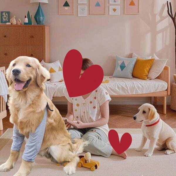 1pc Cute Pet Protective Joint Brace, Breathable Elastic Fabric, Adjustable Strap, Sports Protection/Daily Care Equipment, Anti-Slip Design