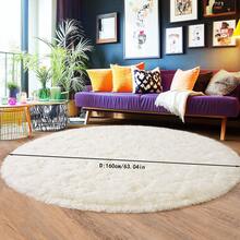 1 件，适用于卧室的柔软地毯，蓬松、防滑毛绒绒毛绒柔软毛茸床边地毯，扎染客厅地毯，适合女孩儿童婴儿青少年宿舍家居装饰，卧室客厅育儿室地毯，易于护理的家居装饰 - 圓形-米色 - 查看 16