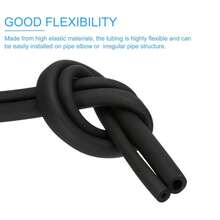 Tubo de aislamiento de espuma de 2m de longitud, aislamiento de tuberías de espuma, funda protectora para tubería, agarre de mango, unidad de aire acondicionado exterior HVAC, tubería de calefacción, grosor del aislamiento de 9mm, negro, diámetro interior 0.6cm/1.6cm/1.9cm/2.5cm/3.2cm