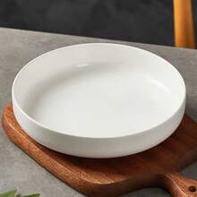 10/25 Stück 19cm/26cm reine weiße Einwegplatten - leicht, wiederverwendbar und waschbar, geeignet für Outdoor-Dining, BBQ, westliche Mahlzeiten, Familienfeiern, Team-Building, Hochzeiten und Partys