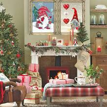 Digital Oil Painting Adult Christmas Theme, 2 Pieces DIY Hand-Painted Oil Painting Set, Suitable For Beginners And Children, Includes Brushes And Acrylic Paints, Gift For Home Decor (Santa Claus, 40 X 50 Cm, Frameless)