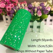 Polka Dot Sequin Mesh Rolls - 10/50 Yards Polka Dot Mesh Netting For Christmas/New Year/Valentine/Wedding/Birthday/Halloween Decoration Tutu Skirts, Gift Wrapping, Party Decor