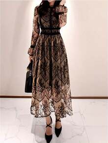 Women Midi Dresses - màu đen - Xem 1