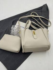 High-Quality Tote Bag For Women, New Fashion Handbag, Versatile Commuter Bag, Large Capacity Shoulder Bag For Outdoor Use - Beige - View 7