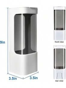 Cup Dispenser, Wall Mount Water Cooler Cup Holder Fit 3-5oz Small Cups, Pull Type Cups Holder For Home, Bathroom, Office Hospital, Adhesive Paste Or Screw Install (Black) - trắng - Xem 3