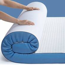 Gel Topper Mattress Topper For Reversible Use, 4/6 Cm Height, Cover Made Of 100% Cotton, Breathable, Cooling Mattress Topper With Memory Foam - trắng - Xem 1