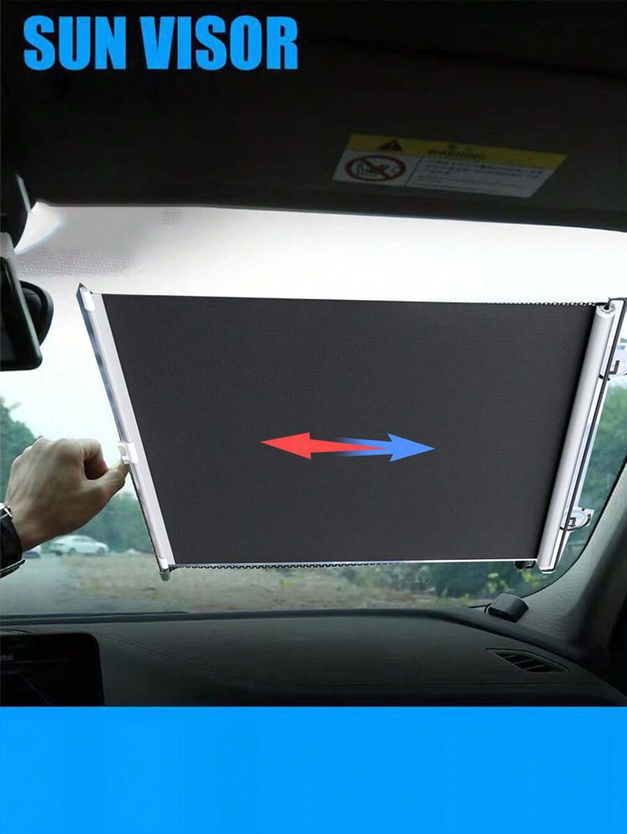 1pc Blackout Curtain, Expandable & Easy Installation With Suction Cups, No Drilling Required, Suitable For Kitchen, Bathroom, Bedroom And Hallway Shading