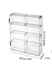 1pc 8-Slot 18.7x16.7x4.4cm High-Quality Acrylic Display Case - Transparent Storage And Transportation For Artworks, Suitable For Desktop Item Organization, Convenient For Tidy Desk, Master Of Life Organization - Multicolor - View 5