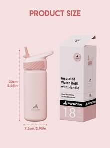 18 oz Insulated Tumbler with Straw – Stainless Steel Water Bottle, Leak-Proof Double Wall Coffee Cup, Keeps Cold for 24H, Fits Car Cup Holder, Reusable Travel Mug for Sports, Gym, School, and Travel - 粉色 - 查看 3