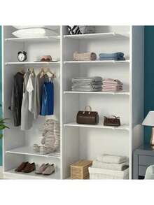 1-Piece Extendable Wardrobe Shelf, Wardrobe Shelf, Extendable Storage, Closet Storage, No-Drill Installation, Space Expansion, Home Organizing Rack, Featuring Extendable Design, Essential For College Dorms, Kitchen Essentials, Hangers, Closet Organizer, Shoe Storage Box, Cabinet Storage, Storage Boxes, Drawer Dividers, Kitchen Storage Supplies Bag Organizer.