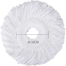 3 Pack Mop Head Replacement Spin Mop Replacement Head Microfiber Spin Mop Refills Easy Cleaning Round Shape Standard Size - 白色-3件裝 - 查看 3