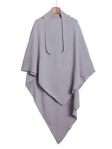 1pc Ready To Wear Modest Hijab Muslim Women Breathable Headscarf With Tie - Multicolor - View 16
