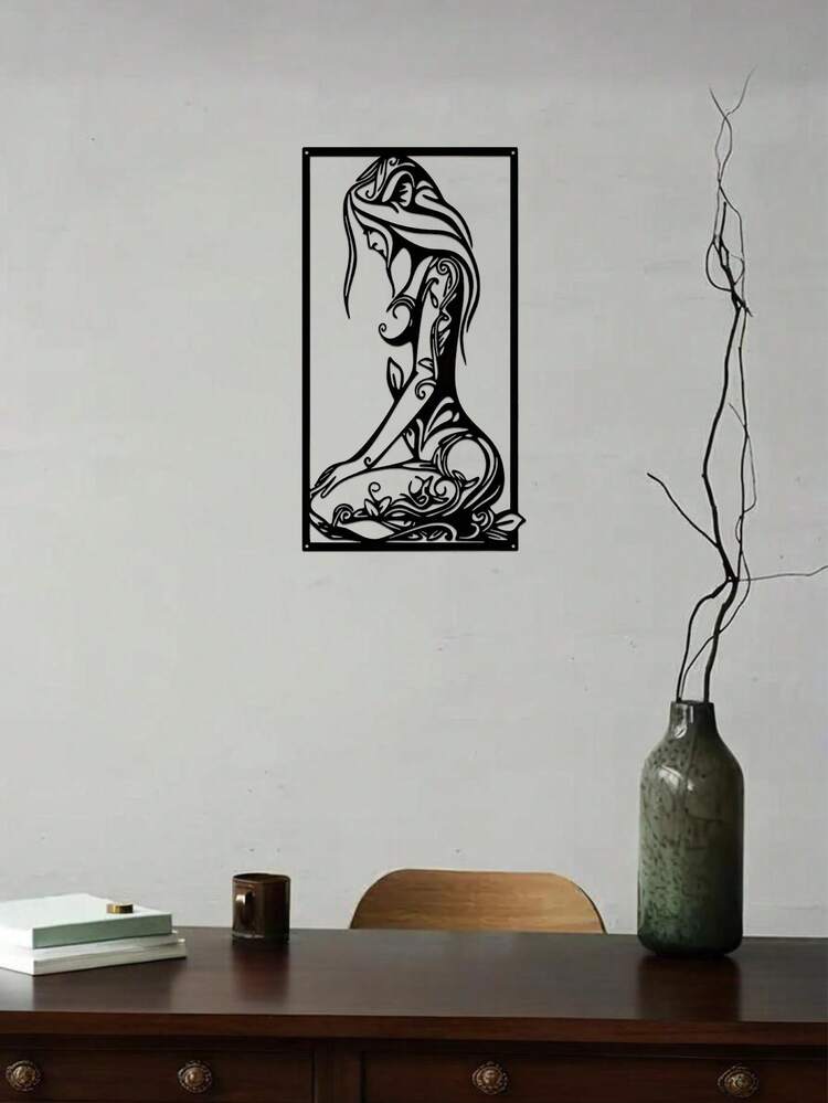 Nghệ thuật treo tường bằng kim loại Namaste For Lotus Girl - Đồ trang trí bằng sắt lấy cảm hứng từ Thiền với biểu tượng tiếng Phạn, Đồ trang trí treo trong nhà/ngoài trời thanh lịch cho nhà, sân, ban công - Quà tặng tân gia hoàn hảo - Nhiều màu - Xem 11