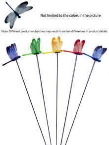 20 piezas - Decoraciones de estaca de flores y libélulas 3D de simulación, libélulas artificiales con tallos, arreglo de micro paisaje para mesa de comedor al aire libre - Color aleatorio, para decoración de jardín/tienda/pared del hogar, Color aleatorio, Decoraciones de jardín con libélulas en postes de madera, Libélulas realistas e impermeables aptas para interiores y exteriores - Multicolor - Ver 7