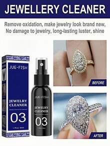 JUE FISH Jewelry Cleaning Solution - Cleans Diamonds, Necklaces, Gold. Jewelry Cleaning & Care Liquid For Gold, Silver, Pearls, Watches, Rings. Removes Tarnish, Prevents Oxidation. Also Used For Cleaning Gold, Silver Jewelry, Watches, Electronics. Diamond Ring Tarnish Remover - Multicolor - View 2