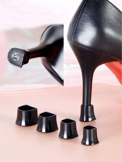 4 par U-formade högklackskydd, halkskydd, brusreducering, slitstarka hälskydd