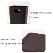 A Lidded Trash Can With An Inner Bucket, Large-Capacity Deodorizing Sealed Garbage Bin For Kitchen, Living Room, And Bathroom Use, Powder Coating Surface Treatment, Suitable For Indoor Use Only, Bathroom Waste Basket, Elegant Waste Container,Garbage Bin, Household Swing Lid Toilet, Living Room, Office, Highly Attractive Paper Basket, Bathroom, Kitchen, Garbage Bin