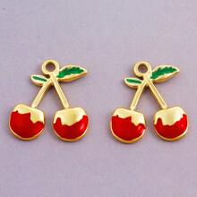 1pc/2pcs Luxury Delicate 304 Stainless Steel Electroplated Pendant Charms, Suitable For DIY Jewelry, Jewelry Making, Crafts - Ocean Life, Cherry, Flower Designs - Color - View 10