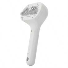 3-In-1 Pet Epilator & Massager With 140 Soft Stainless Steel Combs, Silent And Painless Grooming Tools, USB Rechargeable, Water Tank & Release Button For Cats & Dogs, Cat Grooming Brush - 白色貓刷 - 查看 1