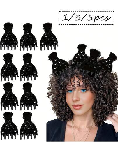 1/3/4/5/6pcs Hair Root Lift Clips, Volumizing Styling Accessories, Create Bouncy Curly Hair Root Lifter, Seamless Hair Root Booster, Natural Voluminous Look, Crease-Free Root Clips, Women Holiday Natural Curly Hair Clips For Autumn/Winter Women Claw Clip Elegant Hair Claw Holiday Essential Hair Accessories Summer Outfits
