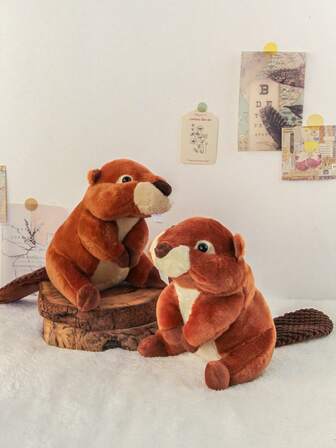 22CM Cute Beaver Plush Toy,Simulation Animal Plush Toys,Stuffed Animal,Plush Toy,Accompany Sleeping Rag Doll Gift Home Decor Ornament Home Decoration,Gift For Halloween, Mother's Day, Friends Birthday,Christmas Gift, Christmas Style Birthday Gift, Creative Adorable Comfort Companion Stuffed Doll, Sleep Embrace Birthday Gift For Girlfriend, Easter Gifts