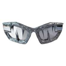 1 Piece Futuristic Technology Sunglasses Y2K Runway Party Sunglasses Personality Shark Teeth Glasses Suitable For Men And Women For Daily Commuting, Going Out With Friends, Vacation, Evening Party, Christmas Party, Great Gift For Yourself And Friends - 亮黑紅片 - 查看 6