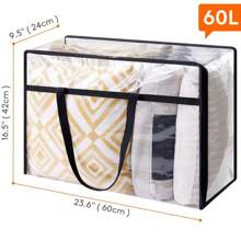 1/4 pièces Sac de rangement pliable en PVC, sac de déménagement, sac d'emballage, sac fourre-tout en plastique transparent, sac pour vêtements, sac de rangement pour vêtements et couvertures, sac de rangement transparent, avec poignée, gain de place, convient pour le rangement des vêtements de déménagement et de voyage, chambre à coucher, organisateur, organisateur, rangement de la maison, t-shirt blanc pour femmes, pantalon noir pour femmes, vêtements d'hiver pour dames, robe, vêtements d'hiver pour dames, robes élégantes pour femmes, chemise blanche pour dames, manches longues, combinaison blanche pour femmes, robes de printemps pour femmes, tenues de printemps pour femmes, printemps, vêtements de printemps, minimaliste, hauts d'été