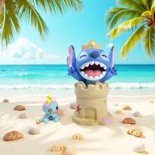 Miniso Stitch "Where's Little Gold" Series Blind Box Figures. They Highly Restore Stitch's Cuteness And Playfulness, Showcasing Various Interesting Poses In A Beach Scene. (1pc Random Delivery) - Multicolor - View 7